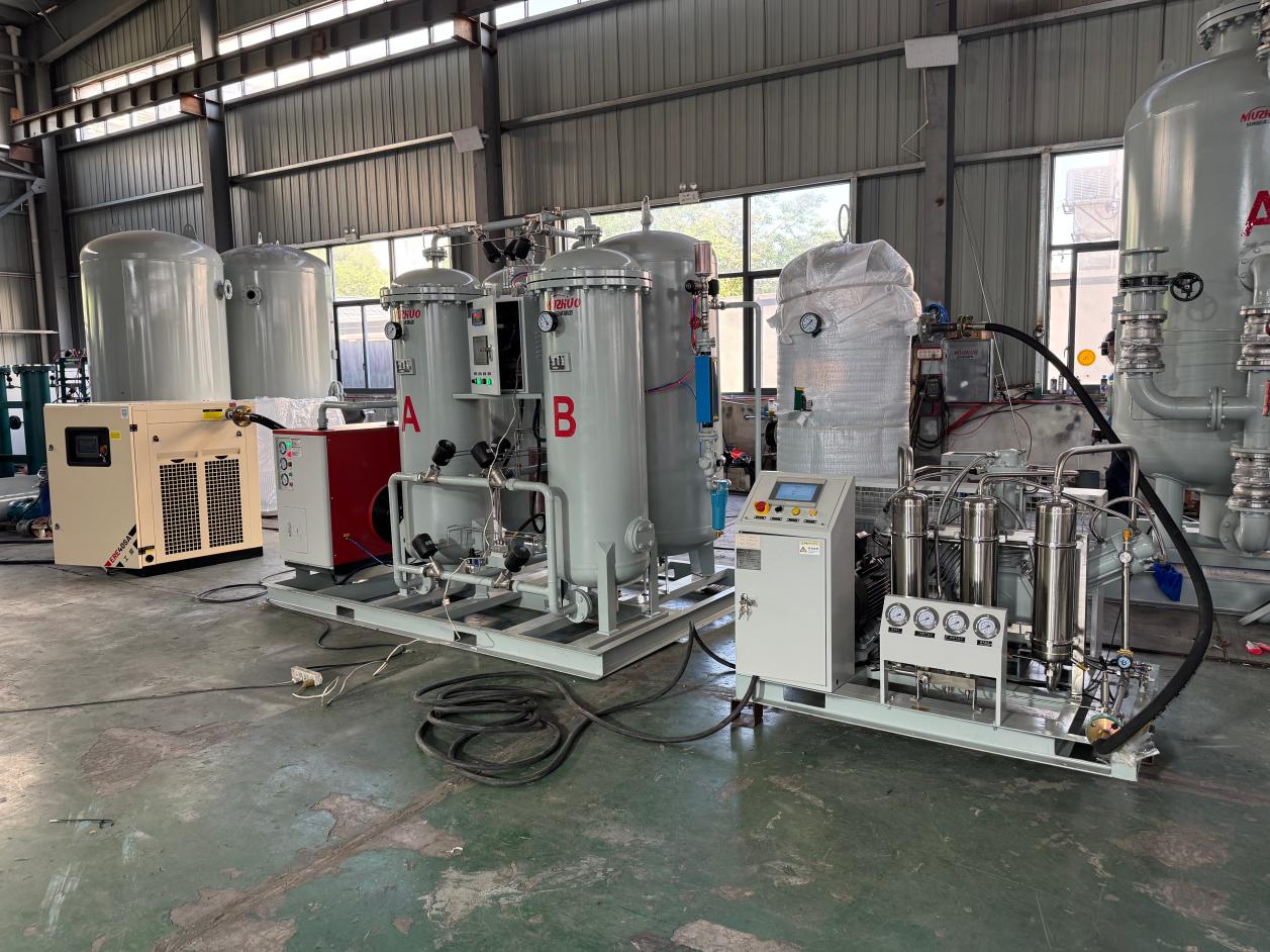 Generator de azot NUZHUO 99,99% 100 Nm³/h PSA din nou exportat în Rusia